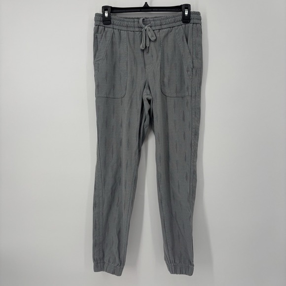 Athleta Pants - Athleta Farallon Printed Jogger Pants‎ Womens Size 6 Gray Pockets